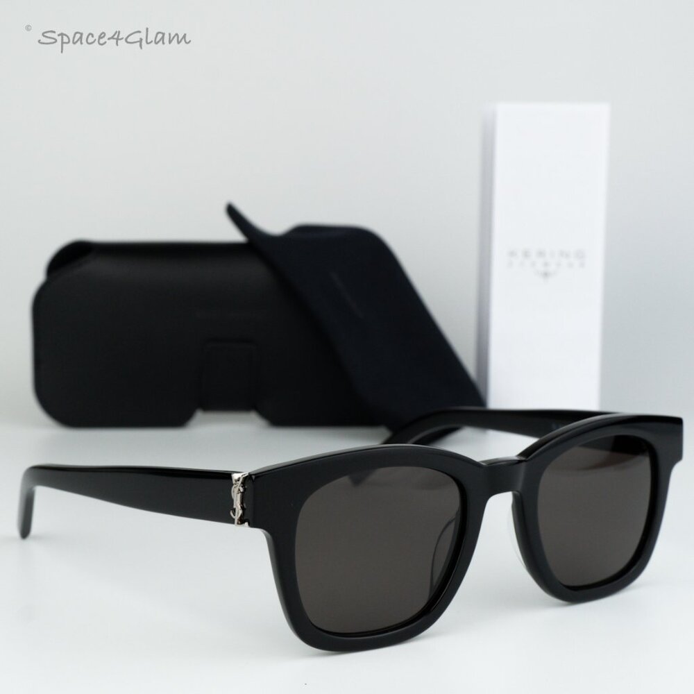 Saint Laurent Women Sunglasses Black Grey Square SLM124 001 BRAND NEW